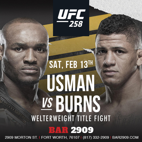 UFC 258 Live Streams | UFC 258 Live PPV Event 🥊 UFC 258 - Usman vs. Burns Stipe See It Here at BAR2909 
#UFC #UFCstreams #ufc258 #bar2909 #fortworth