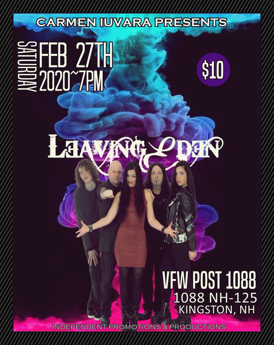 Indipromo (@indipromo) on Twitter photo #ConcertAlert <a href="/Leavingeden/">Leaving Eden</a> returns to the Stage Feb 27th. at VFW Post 1088, Kingston NH
Join this event on #facebook for full info
👉 facebook.com/events/2742896…
#SaftyFirst Covid Guidelines Apply #ConcertAlert <a href="/Leavingeden/">Leaving Eden</a> returns to the Stage Feb 27th. at VFW Post 1088, Kingston NH
Join this event on #facebook for full info
👉 facebook.com/events/2742896…
#SaftyFirst Covid Guidelines Apply