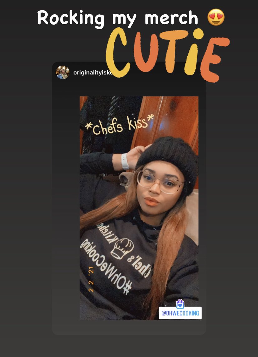 ohwecooking's tweet photo. Look at this cutie in the #ohwecookimg hoodie @PassinYOUBy https://t.co/smqPvyAbl8