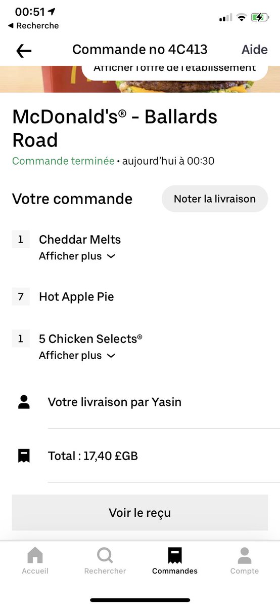voyagesdingrid's tweet photo. @Uber_Support mon compte a été piraté. Et une personne a effectué une commande sur mon compte pour une livraison au UK alors que ce n’est pas moi . https://t.co/2pU85RrDcA