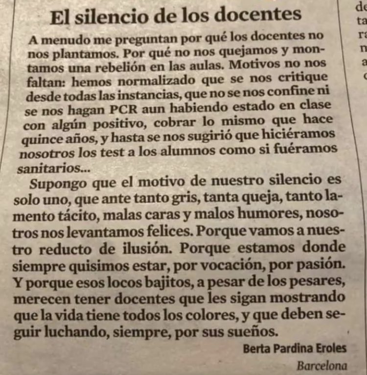 - El silencio de los docentes - 👏🏾❤️