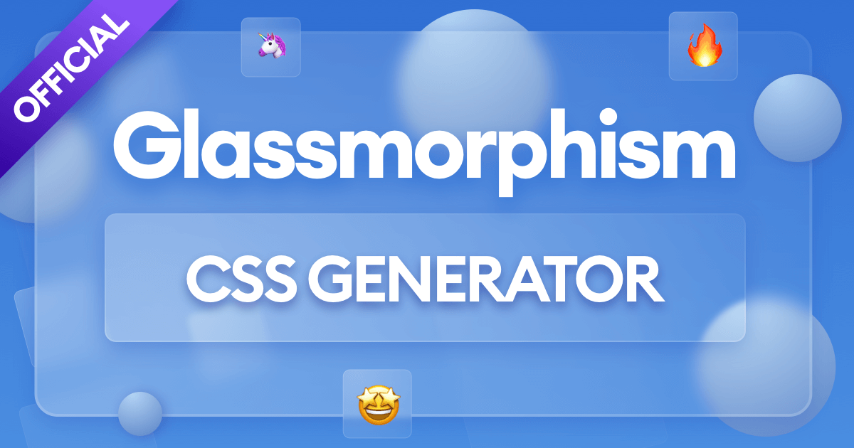 Glassmorphism - simple CSS generator buff.ly/2Lc6jSI