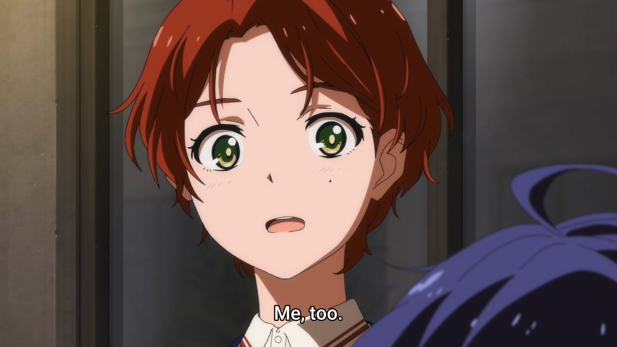 On the other hand she does relax when Ai says that she likes Adam's apples and not only agrees, but says they're sexy - it's possible she admires masculinity and is self-conscious about not being masculine ENOUGH.Or, on the contrary, she feels accepted bc she (might?) have one.