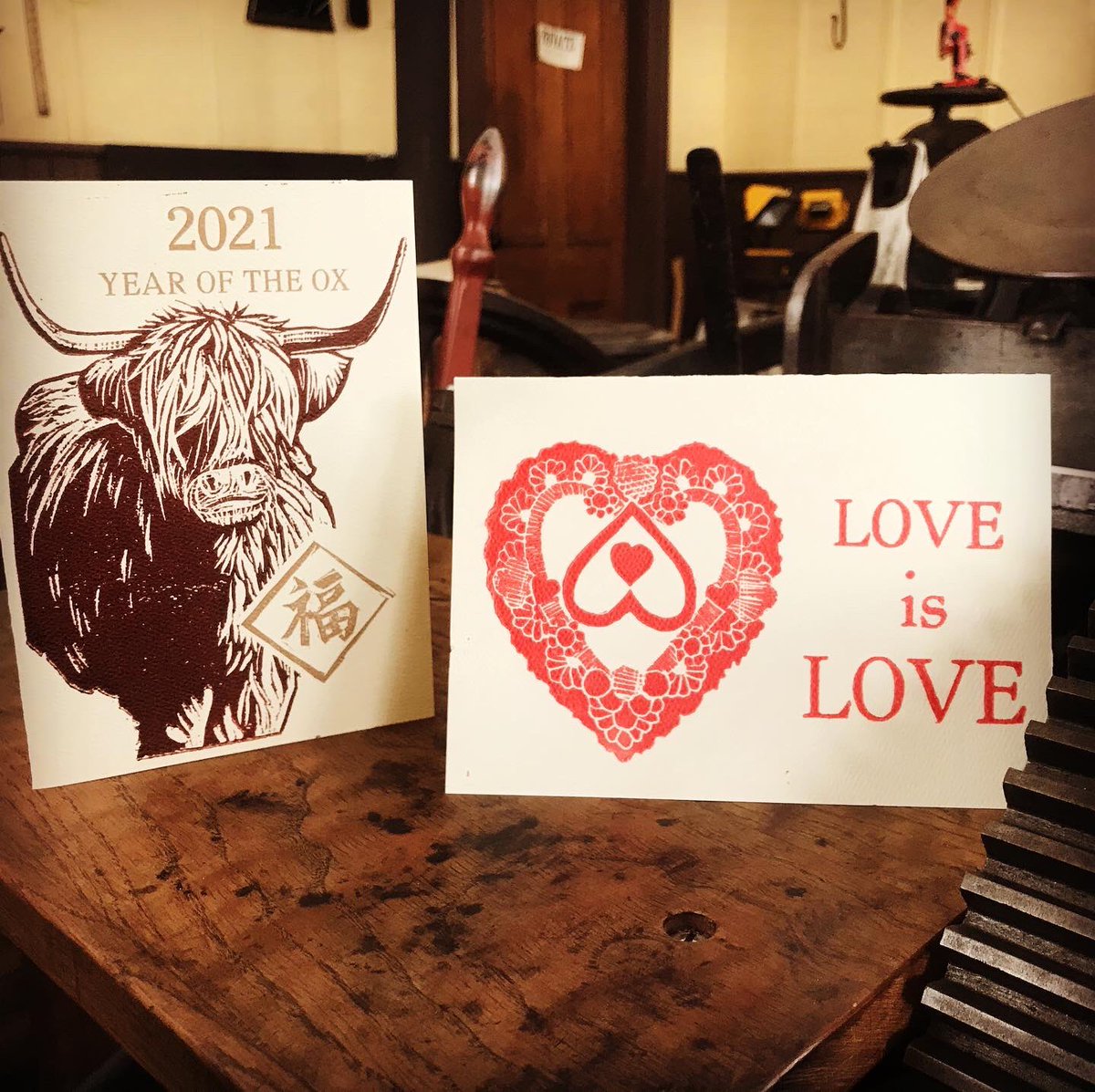 Check out our new creative endeavour! The Cariboo Sentinel Printing Press Revival project: 12 original linocut artworks created on Barkerville’s antique printing presses. Project subscribers will receive a new print by mail each month: barkerville.shop/collections/pr…