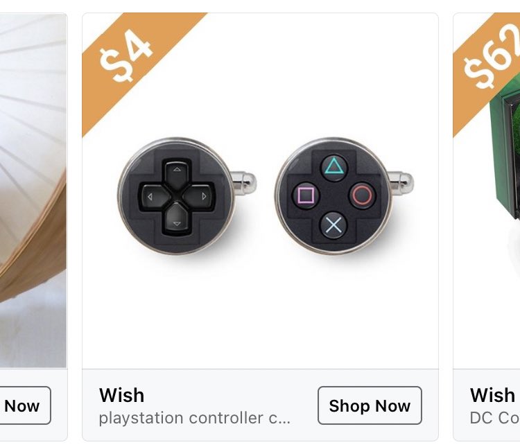 miles:bird cocktail glass, penguin(?) crocs, playstation button... cuff... links?, whatever those neat little guys are