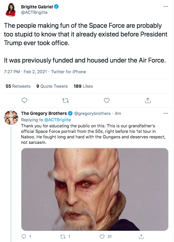 gregorybrothers's tweet photo. Blocked, a Star Wars Story https://t.co/yWL6rWX2mK