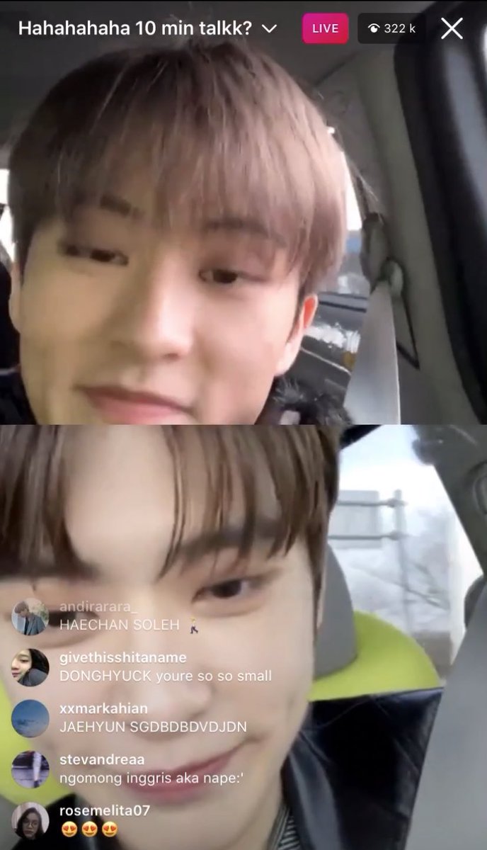 Jaehyun joined Mark’s very first IG live!