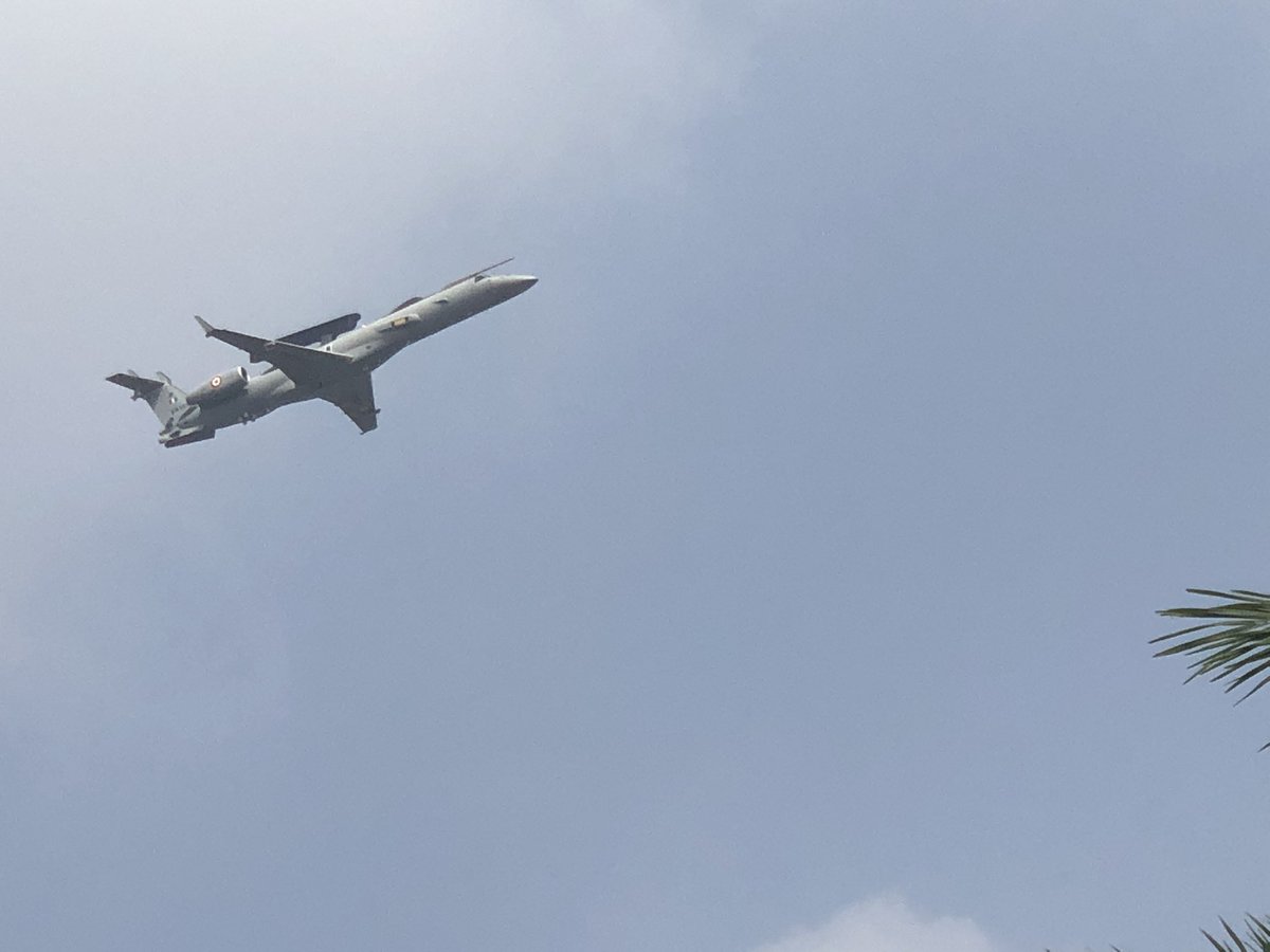 Kicking off #AeroIndia2021 with DRDO's flying display of Airborne Early Warning and Control System (AEW&C) in Netra formation and LCA in Aatma-nirbhar formation. #DRDOatAeroIndia Speeding the sky. #SelfRelianceDefence 
#DRDOdrive 
#DRDOInnovation 
#LeapWithDRDO