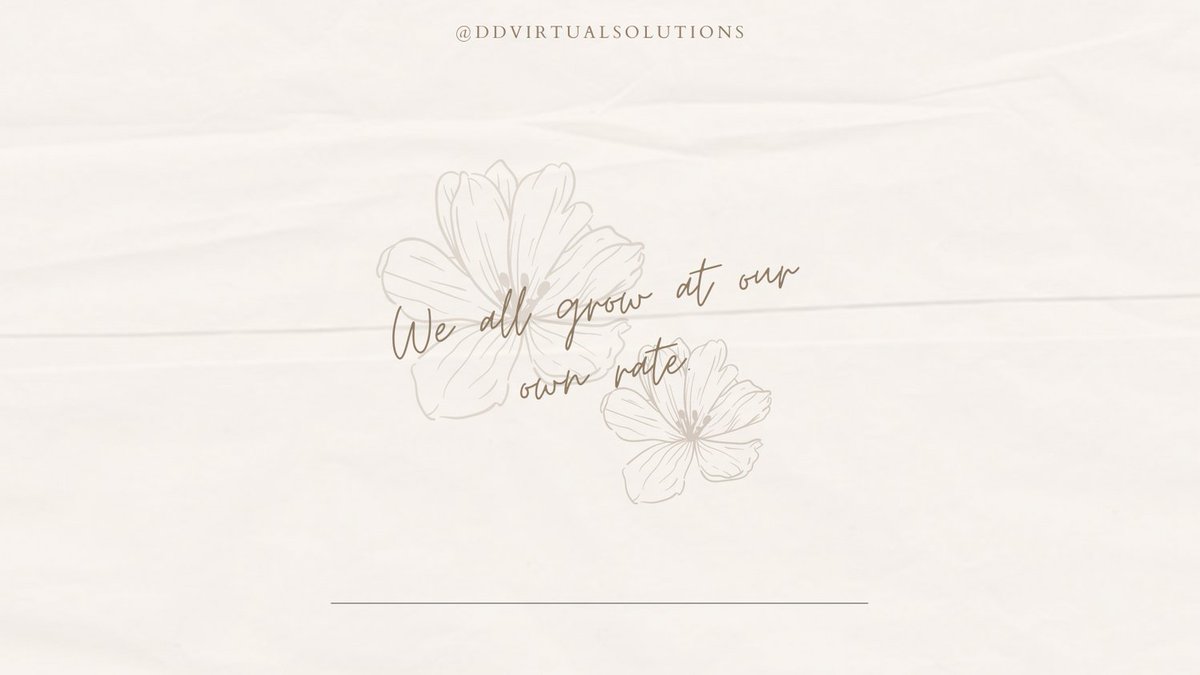 DDVirtual's tweet image. We all grow at our own rate and bloom beautifully in our own unique ways.

Smile and show people how proud you are. You are doing your best! 💛

#growth #progress #mindset #growthmindset #positivity #beproud #virtualassistant #socialmediamanagement
