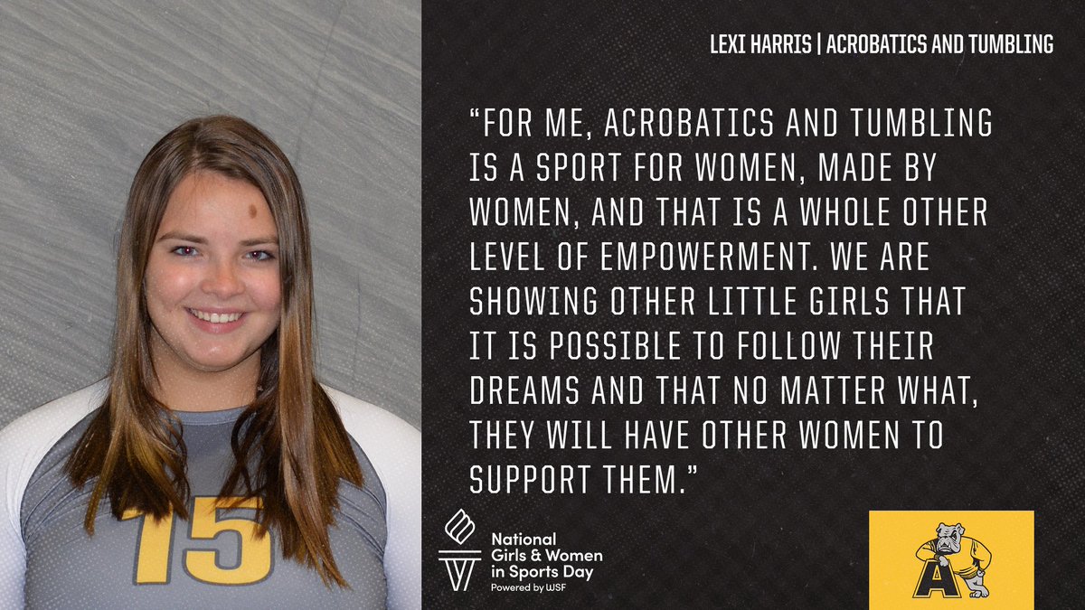 AdrianBulldogs's tweet photo. Our next two female student-athletes being featured on #NGWSD are Erica Jones (@E_jones23) of @AC_Bowling and Lexi Harris (@lexi_bae_) of @ACAcroTumb!

#LeadHerForward https://t.co/6kDeQzkaWI