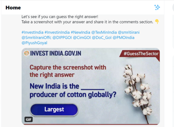 GargS175's tweet photo. @investindia @TexMinIndia @smritiirani @SmritiIraniOffc @DIPPGOI @CimGOI @DoC_GoI @PMOIndia @PiyushGoyal https://t.co/tl3grt9yie