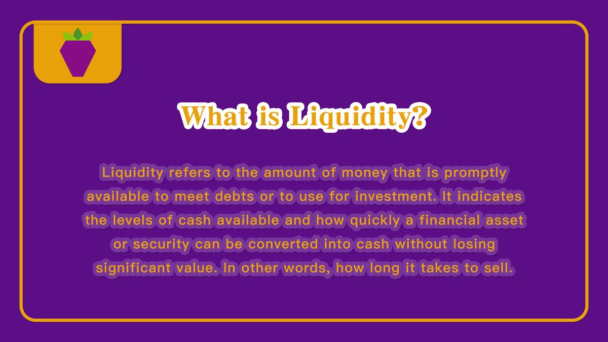 berry_data's tweet image. #BerryData Class #1: What is Liquidity?