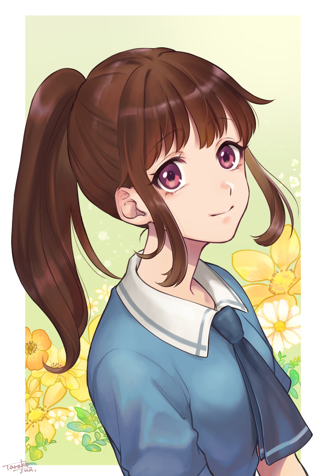 Twitter 上的 たらこ純 ポニーテールの女の子 創作 イラスト 女の子イラスト T Co Yr61igqoks Twitter