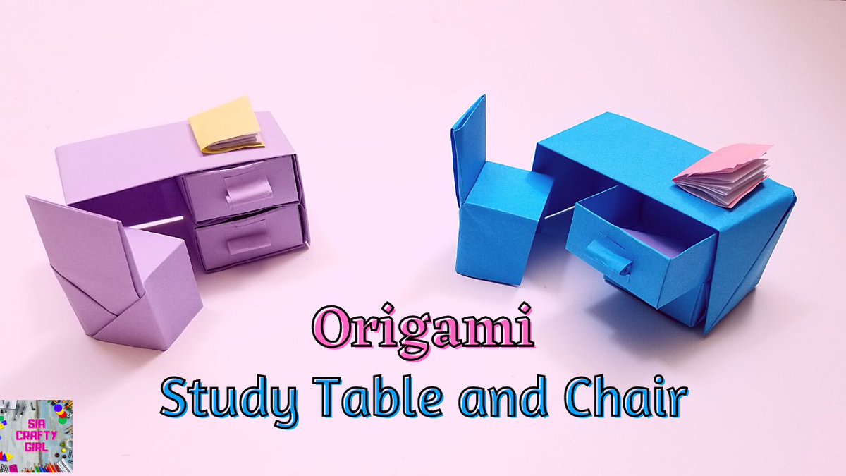 DIY Mini Paper Study Table &amp; Chair / Dollhouse study table / Easy Origami Table &amp; Chair / Easy Craft
youtu.be/o0wiGR4l2h0
#papercraft #Origami #crafts  #crafting  #craft