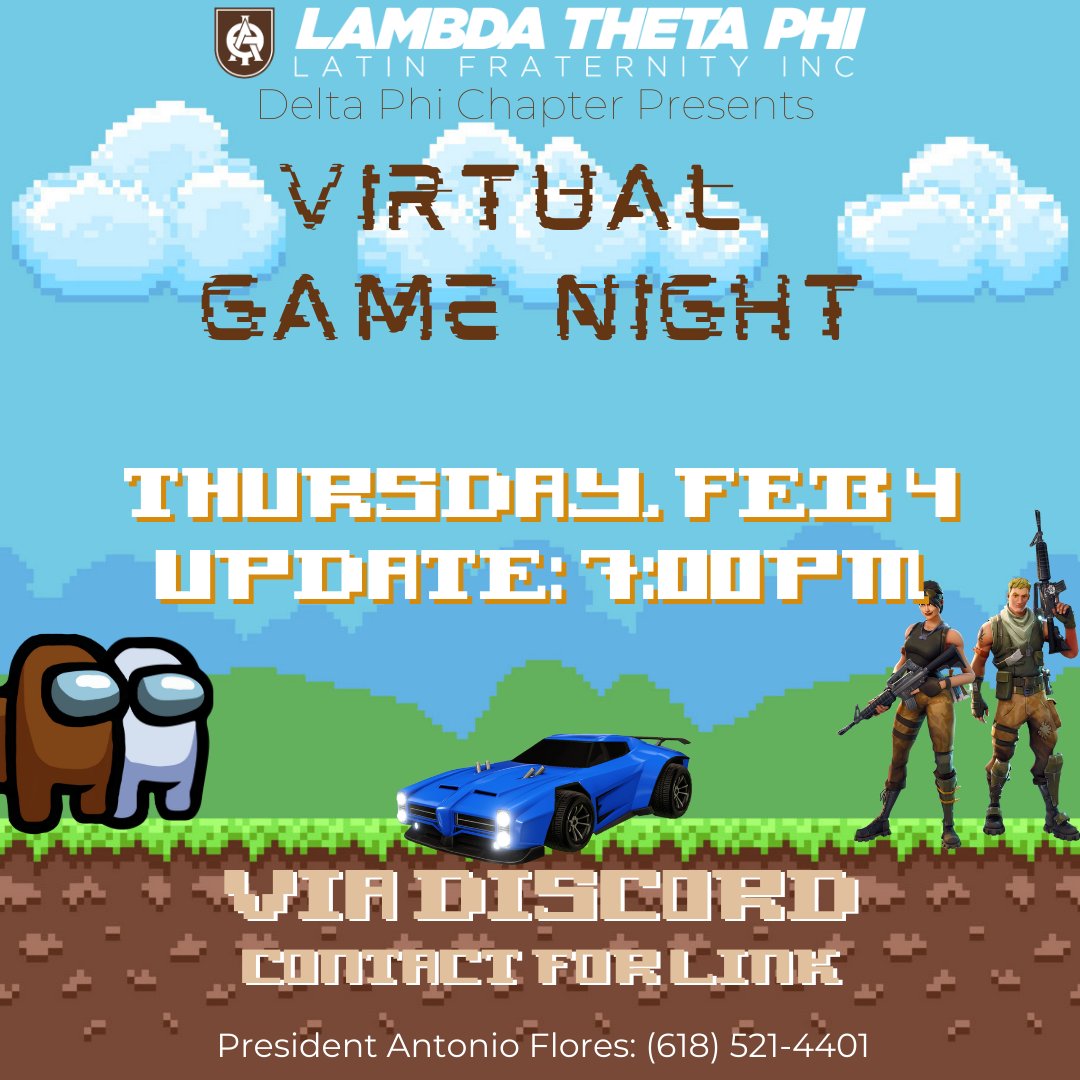 siuc_lambdas's tweet photo. Check out our upcoming Lambda Week starting this Wednesday, February 3. We’ll have fun, make connections, and build brotherhood!

Contact any of our social media or our chapter President with any questions or for the Discord/Zoom links. 

#LambdaThetaPhi #Lambdas #LambdaWeek #ΛΘΦ https://t.co/cA9nYFeIAq