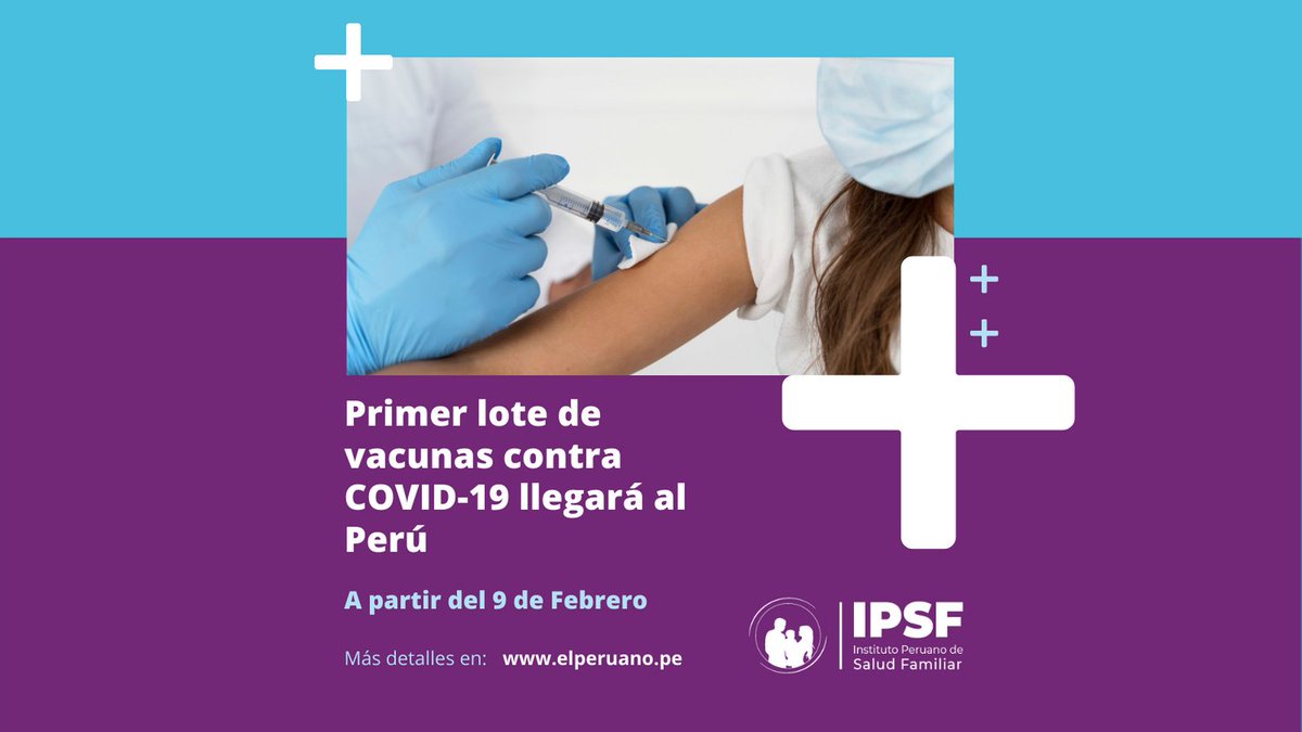 ipsaludf's tweet photo. El primer lote de millón de vacunas COVID-19 de Sinopharm saldría de China el 8 de febrero y llegará a nuestro país el martes 9 de febrero. Así lo afirmó la Presidenta del Consejo de Ministros, Violeta Bermúdez.
#NoBajemosLaGuardia #PrimerLote #COVID19 https://t.co/P5ta6zZe1J