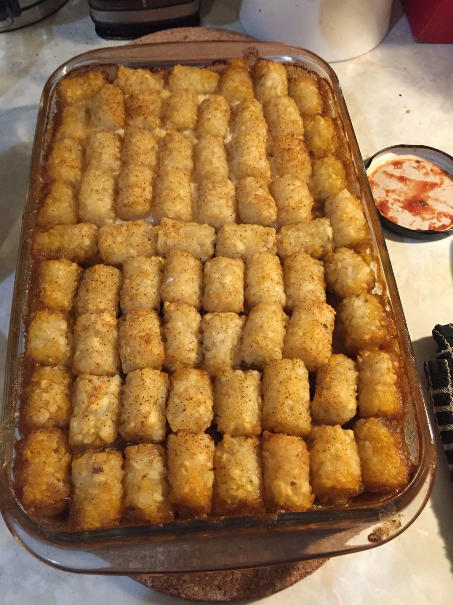 Tater-tot casserole.  The covid time-warp has taken us back to 1973.