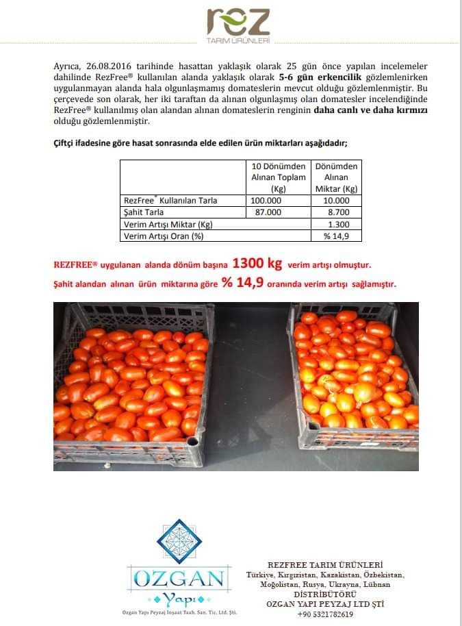 OzganYapi's tweet photo. REZFREE TARIM ÜRÜNLERİ
DOMATES UYGULAMA BİLGİ FORMU
Türkiye, Kırgızistan, Kazakistan, Özbekistan, Moğolistan, Rusya, Ukrayna, Lübnan DİSTRİBÜTÖRÜ OZGAN YAPI PEYZAJ https://t.co/EskToB22Ihİ 
+905321782619 https://t.co/N2Y7Zvu3nm
