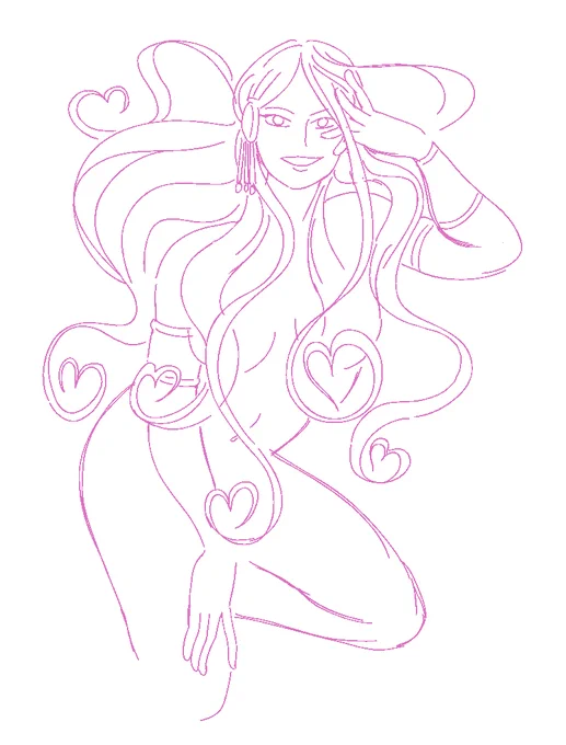 i only recently realized her hair makes little hearts..... T.T 