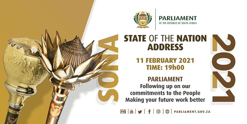 saembassymuscat's tweet photo. President @CyrilRamaphosa will deliver the State of the Nation Address on 11 February 2021 in @
#Sona2021 https://t.co/S9eSARBOnx