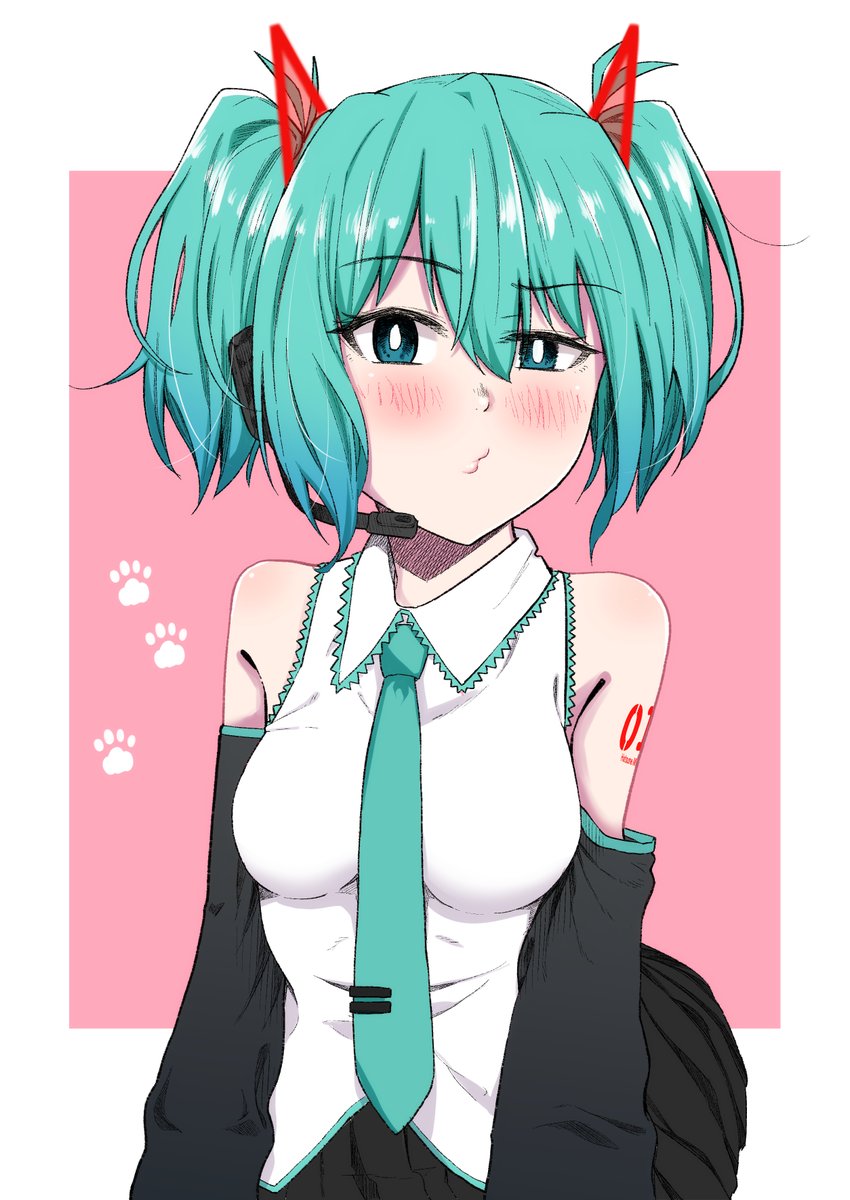 Piapro ピアプロ ピアプロ運営です 本日は 髪型アレンジ 作品をご紹介 やすしげさんの ムーッとした表情がキュートな ミクさん ショートなツインテールも似合う T Co Swnpr8g9 Piapro 初音ミク