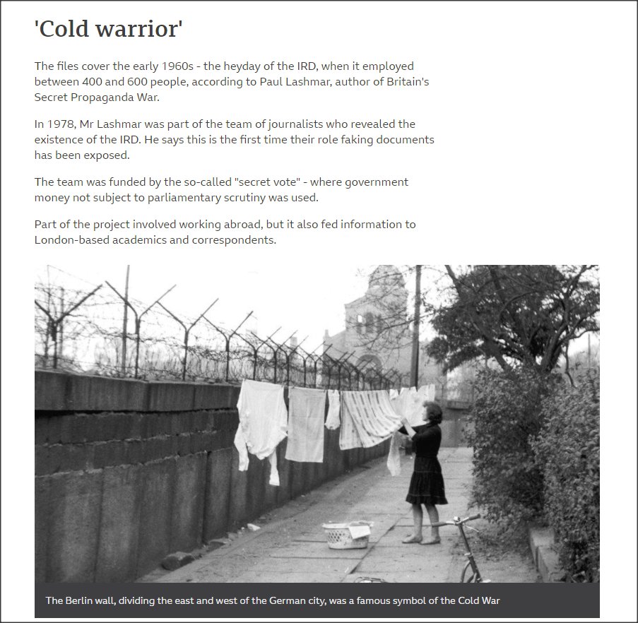 ICYMI,The Information Research Department (IRD) during the Cold War employed a vast array of nasty tactics to trash China, https://www.bbc.com/news/uk-politics-47571253