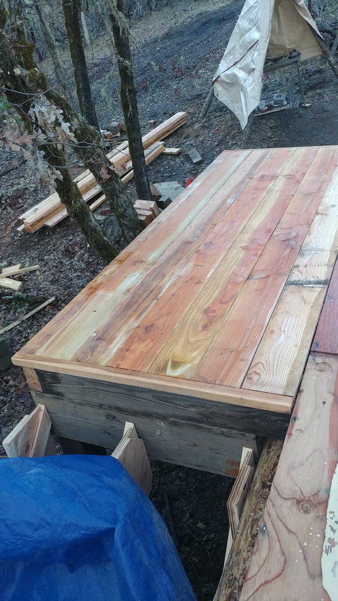 RealPhilipLee's tweet photo. They say these #3 2x8's can't be used for general construction.

Good.

Makes 'em cost less.

And I think they're BEAUTIFUL.

(Got the fort permanent too 😃)

#DIYLife #TheLand #FortHouse https://t.co/j5smYofxPo