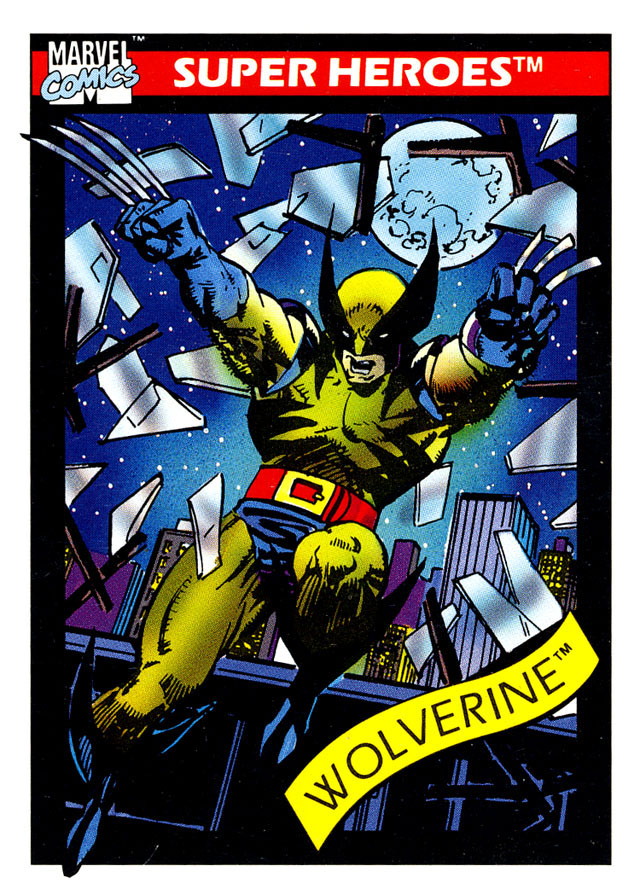 ClassicMarvel_'s tweet photo. Wolverine from the Marvel Universe Series I card set from 1990. https://t.co/zUa9ZADwhy