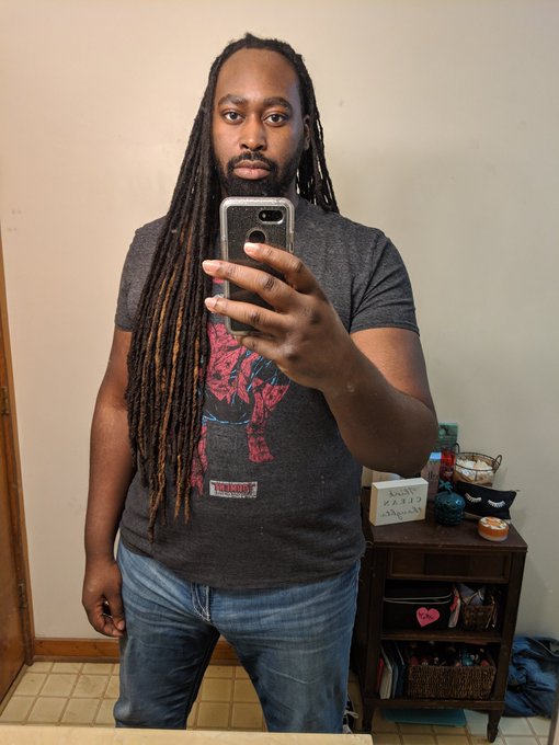 Sometimes I wear clothes! 👍🏿💪🏿🔥  #dreadhead #longlocs #BlackLivesMatter #blackman https://t.co/iTe5K<a href="/tag/dreadhead"class="tags">#dreadhead</a><a href="/tag/longlocs"class="tags">#longlocs</a><a href="/tag/blacklivesmatter"class="tags"><span>#blacklivesmatter</span></a><a href="/tag/blackman"class="tags"><span>#blackman</span></a>