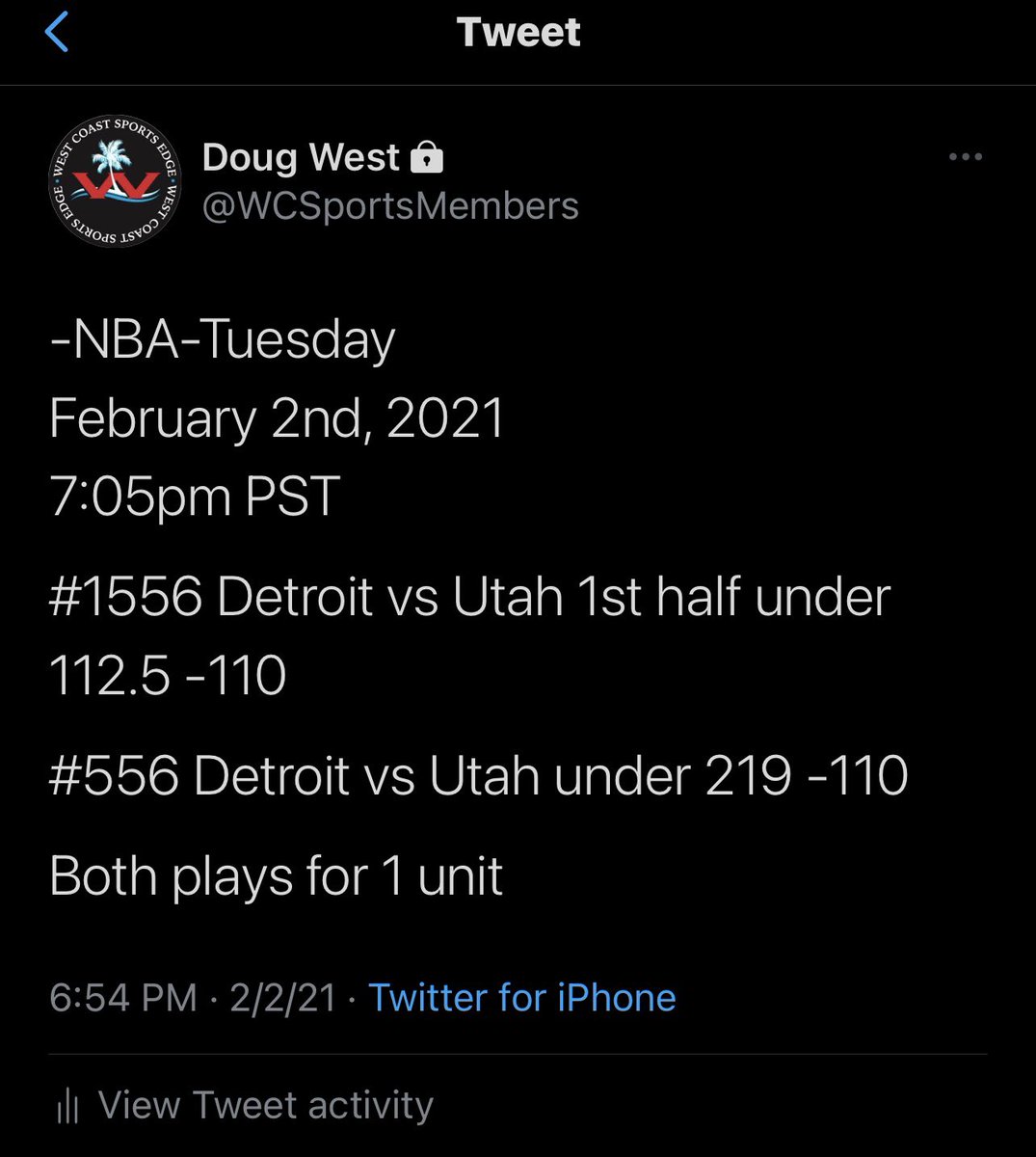 WCSportsEdge's tweet photo. Warriors for the job done for us on Saturday as they took down the Pistons from wire to wire. 1-0 for +1 unit

Updated NBA Season Record
38-28 for +14.6 units

I’ve also got 2 plays pending for tonight’s #NBA slate so make sure you tail these below!

🏀🏀 https://t.co/DfGhGCa0Aa