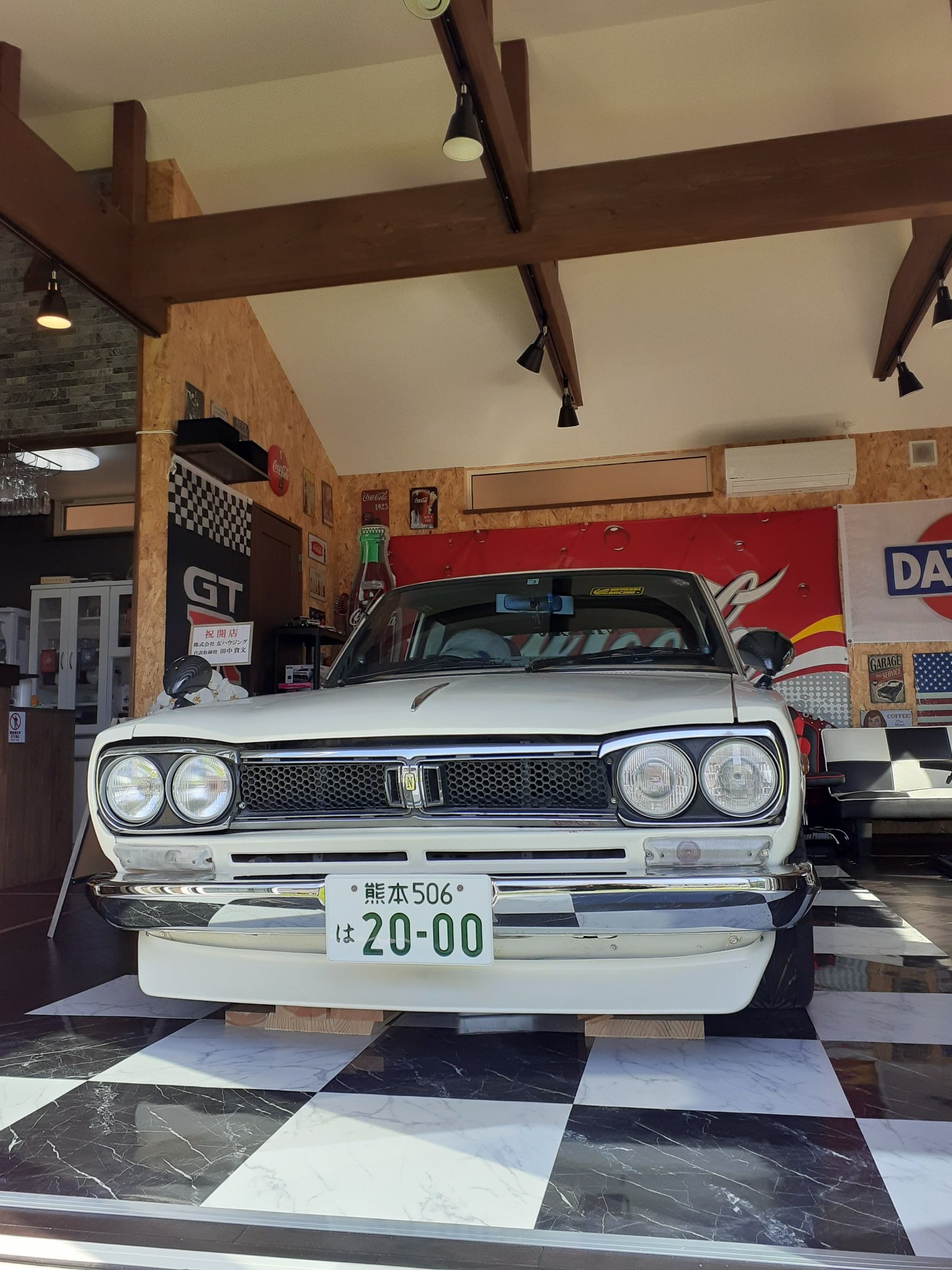 Kumamoto Freedom 高森町に新しく出来た旧車カフェ 旧車カフェ タイムリバース 熊本県阿蘇郡南阿蘇村大字吉田1816ー7 ハコスカ T Co Fxvrlvqwem Twitter