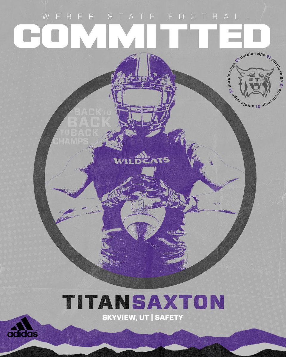 COMMITTED‼️ so blessed to say I’m going to continue my education and play football at Weber State University!!!Thank you <a href="/CoachMattHammer/">Matt Hammer</a> for the opportunity. GO WILDCATS💜🤍#PurpleReign☔️ <a href="/CoachJayHill/">Jay Hill</a>
