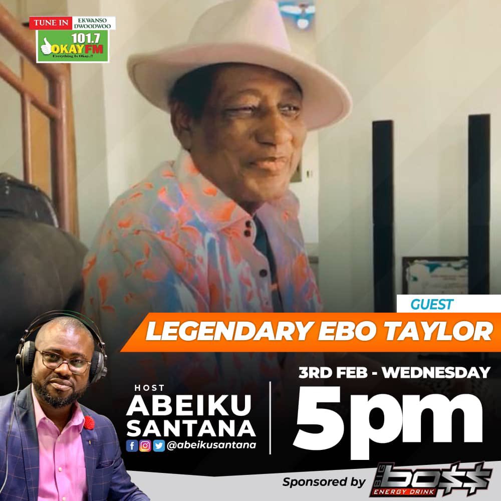 ROYXTAYLOR1's tweet photo. Tune in to Okay 101.7FM today at 5pm on Ekwanso dwoodwoo host @abeikusantana with the legendary @ebo.taylor @okay101.7fm
🤪 #TeamMooove #royxapachino #xmix #afrobeatmusic #jazzgroove #bokorroyx #awomlegerimix #ebotaylormusic #musician #music @sammyflextvofficial @livenewsgh https://t.co/usWWY6OtlF