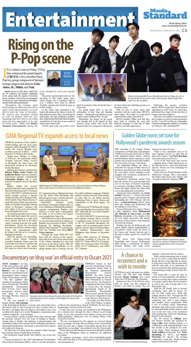 Today’s VERY WANG and @MLAStandard_Ent page. Read full article here: manilastandard.net/mobile/article…
#BGYO