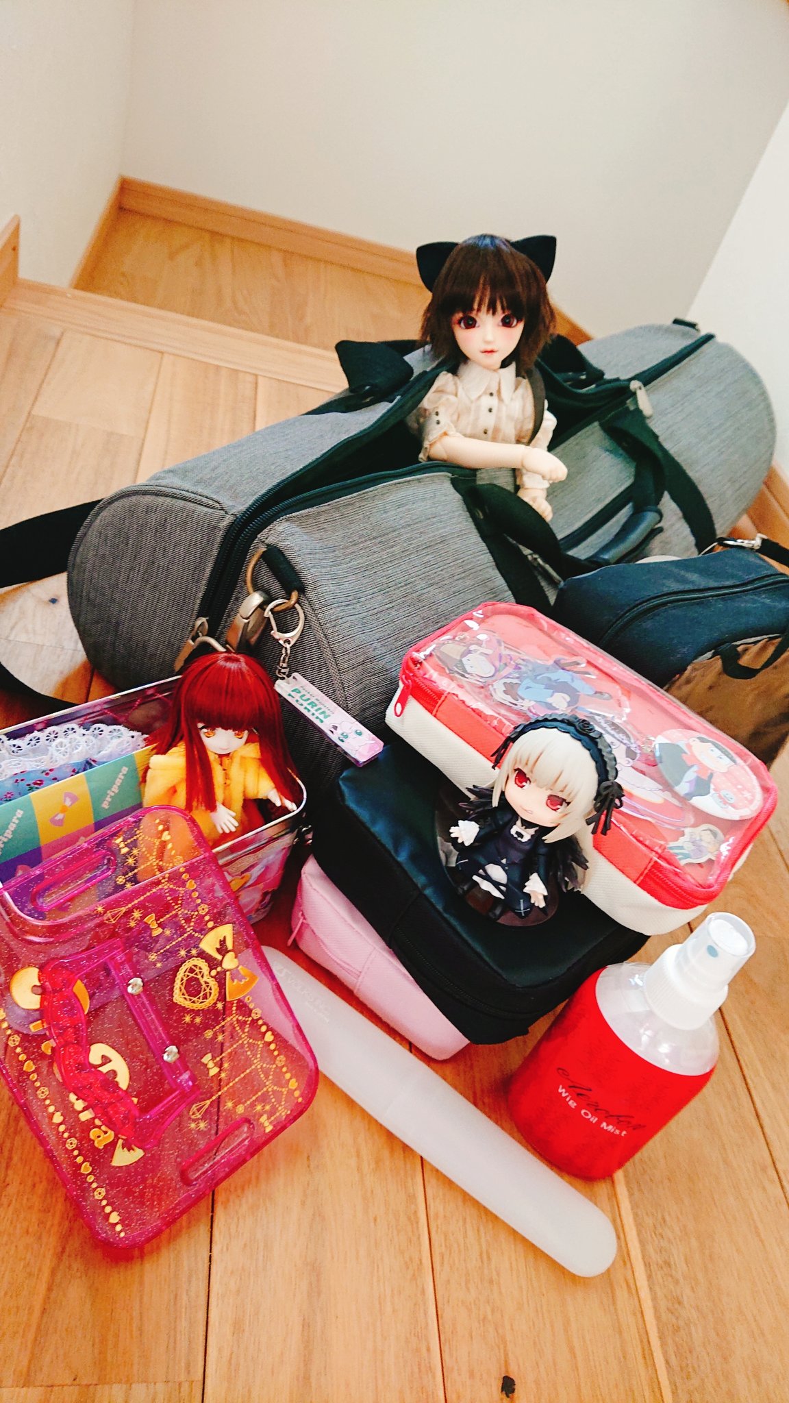 オーナーの荷物も入る40cmドールバッグ