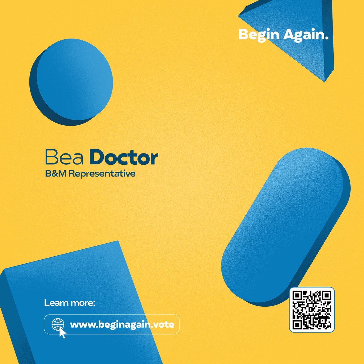 beginagain_vote's tweet photo. #BeginWithBeaš¤
The times are difficult. But our next B&M Rep Bea Doctor will heal us by empowering student entrepreneurs, helping vulnerable communities, and strengthening relationships among the B&M community.
More of Beaās platform: https://t.co/vcXJ4sL3R4 ā #BeginAgain2021 https://t.co/y8SDZCXezn