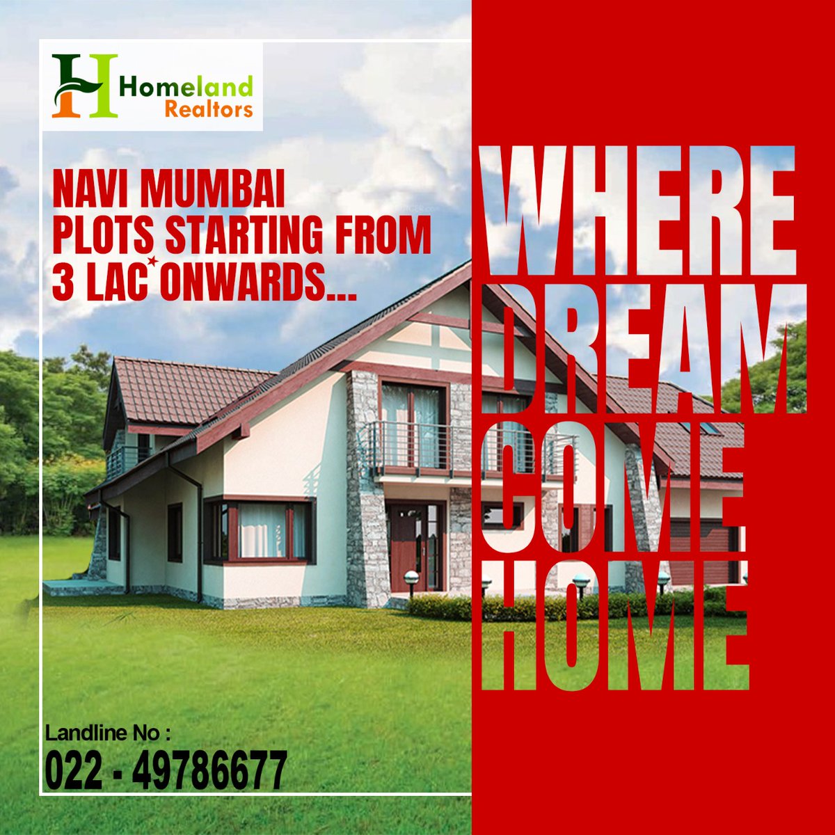 Homelandrealto2's tweet image. The Place where Dream Come Home.

For more details Kindly contact us 022-49786677
Web: homelandrealtors.in
#plotinnavimumbai #plotforsell #navimumbaiplot #bestplotinnavimumbai #legalproperty #bungalowplots #commercialplotsforsale