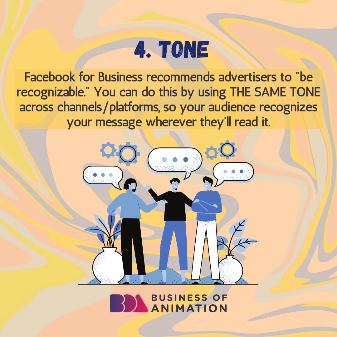 animationbiz's tweet photo. 4. TONE
5. HARMONY
6. FEATURES
7. RELEVANCE
#FacebookAdCopy #FacebookAds #SocialMediaMarketing #AnimationAdvertising #AnimationMarketing #AnimationBusiness
2/3 https://t.co/6MBpIC5kaJ