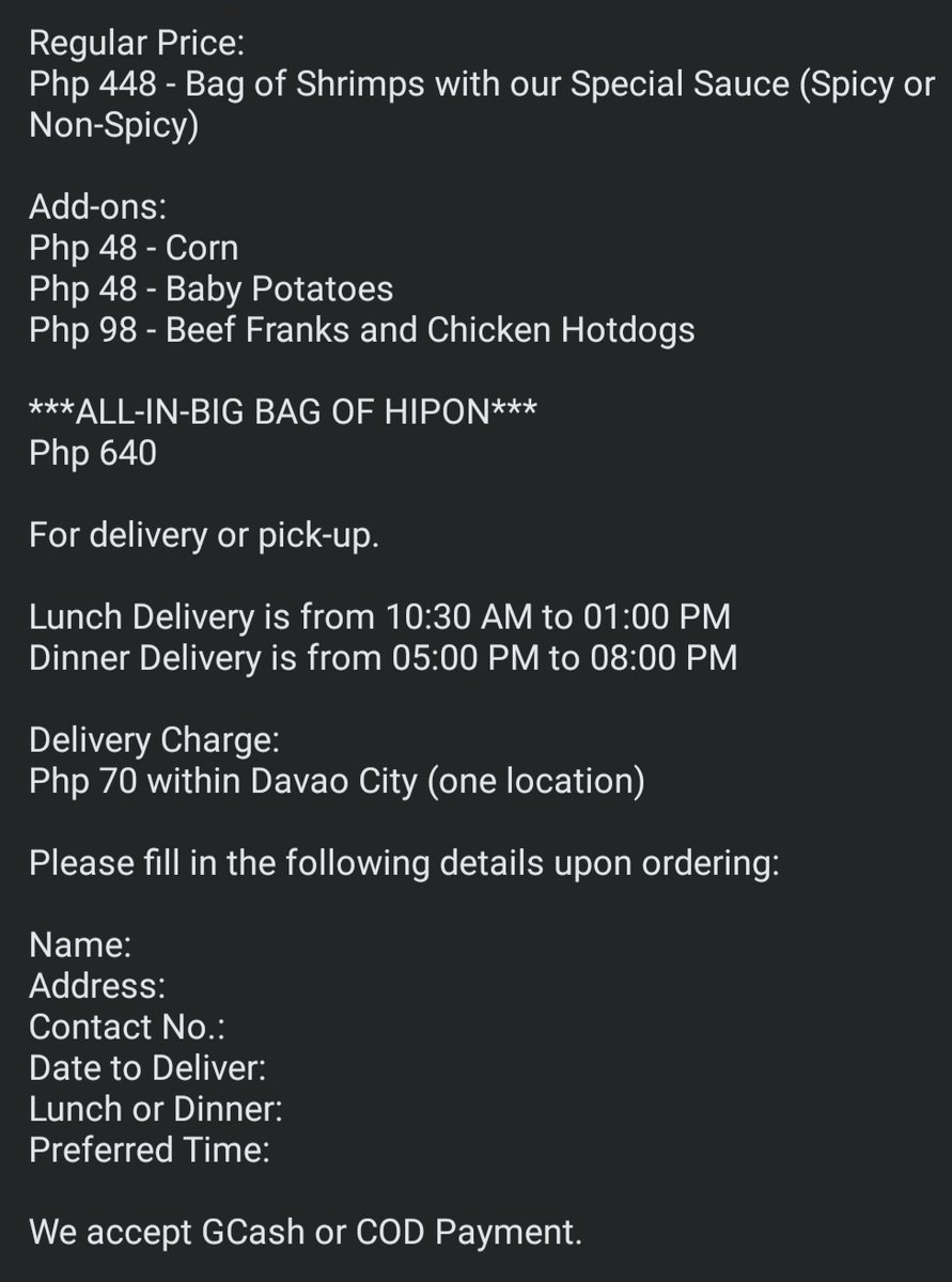 bigbagofhipon's tweet photo. FREE DELIVERY on our ALL-IN-BIG BAG OF HIPON for the entire month of February!!!

As our way of saying "Thank you!" for the warm welcome and overwhelming support. We will deliver the ALL-IN-BIG BAG OF HIPON for only Php 640 with no delivery charge.

#bigbagofhipon https://t.co/X1Zb44WeNR