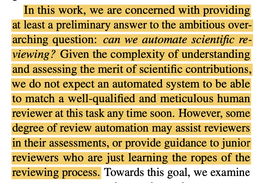 Re hype: The text actually positions the system as one that assists reviewers in drafting their review, especially the part that summarizes the paper: /6