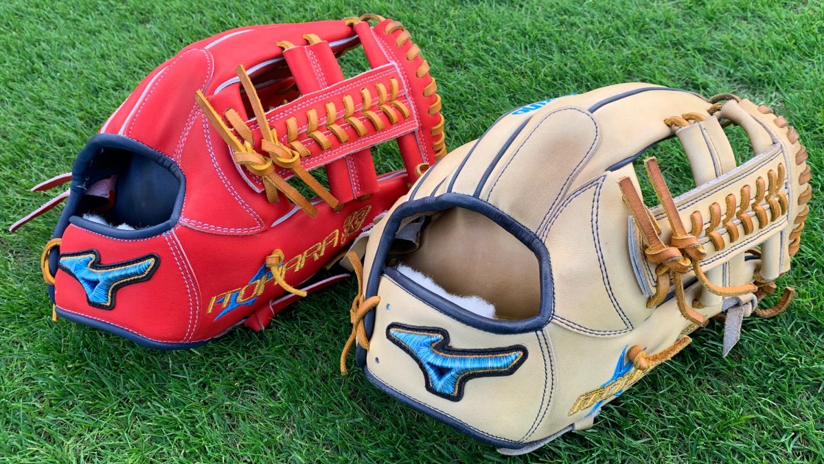 阪神タイガース #糸原健斗 選手 グラブ／ 左)ラディッシュカラーは、今