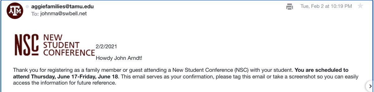 this is weird to get as a graduating senior