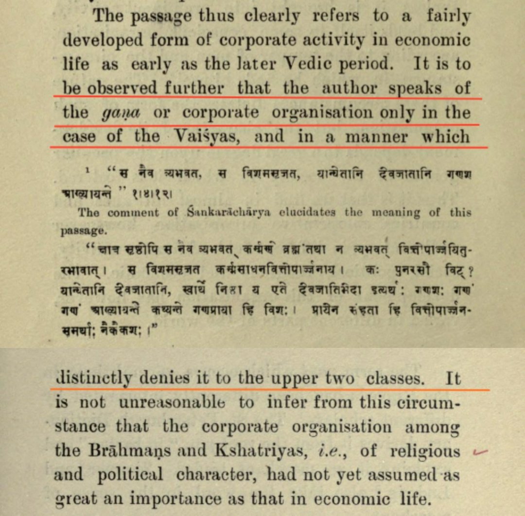 As per Brihadaranyakopanishad, In Vedic Age, Only Vaisyas Had the Right to form 𝘨𝘢ṇ𝘢 (corporate Organisation)