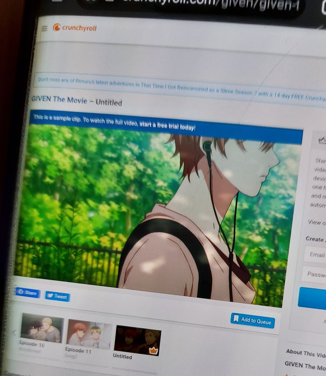 JustinTime_98's tweet photo. Eyyy meron na sa crunchyroll. Kaso dapat nakapremium 😅 https://t.co/BWFechjnyy