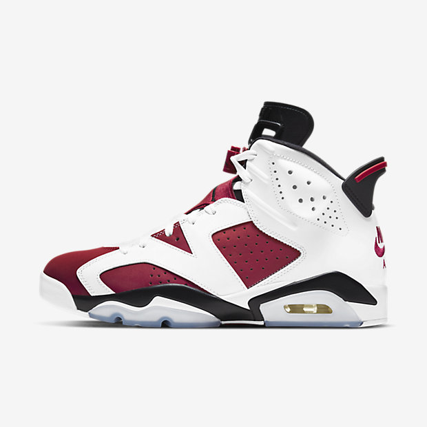 KCKC_Official's tweet photo. [Untied]ブログ更新
・Air Jordan 6 “Carmine” (CT8529-106)
発売予定日：2021/02/13
販売価格：¥22,000 + tax

幅広い人気を誇るこのカラーと、ヒールのレトロなNike Airロゴ。色あせることのないデザインで、エア ジョーダン 6の30周年をお祝いしよう。

https://t.co/xvIJcpC26X

#KCKC #untied https://t.co/JSX8Q6nEaO