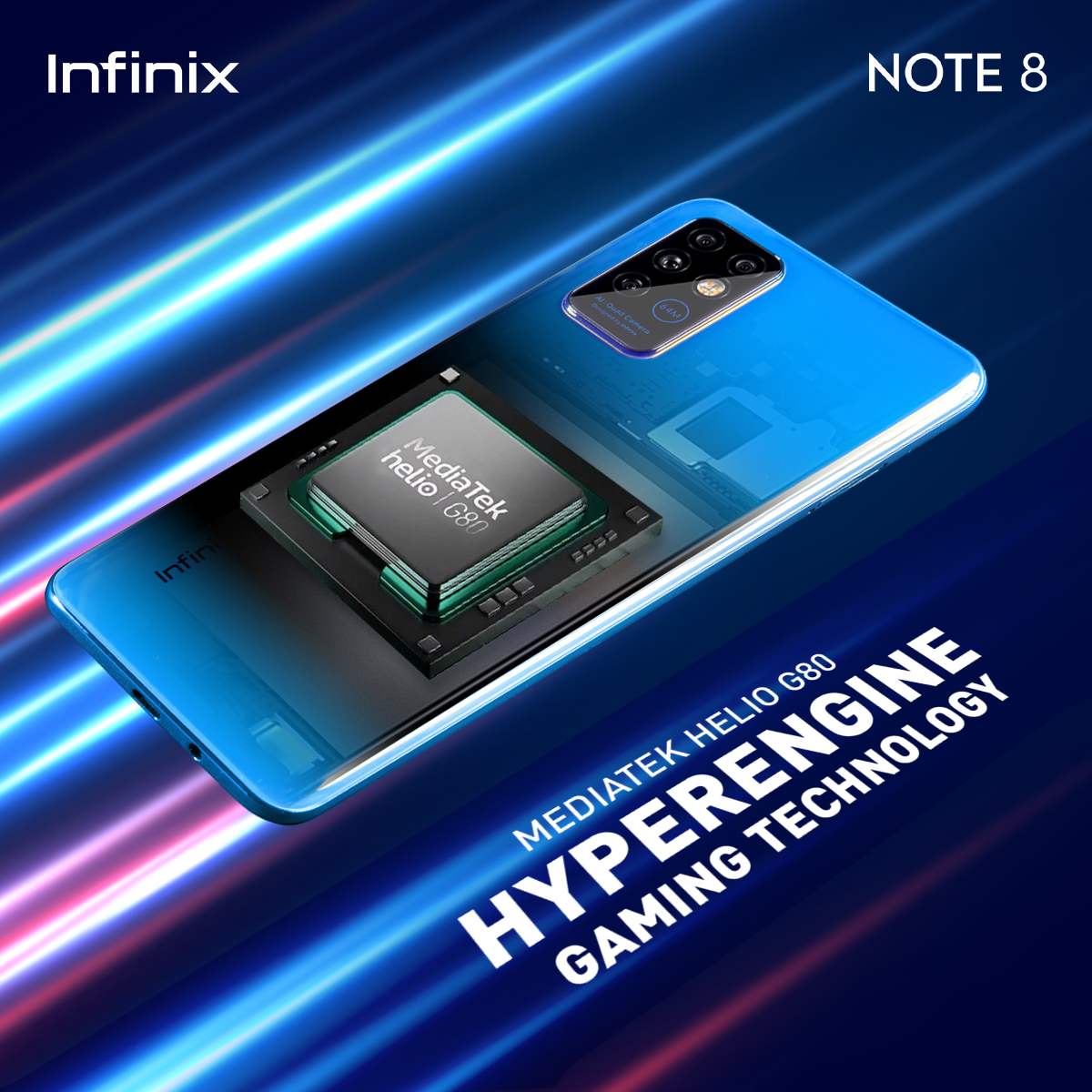 InfinixPakistan's tweet image. Be a champion &amp;amp; enjoy uninterrupted gaming on #infinixNOTE8

Learn more: bit.ly/353ETWw 
Buy Now: bit.ly/2K9ISJg
Find a store near you: bit.ly/2NJ5AFR

#SpeedKing #64MPQuadCamera #MediaTekHelioG80
