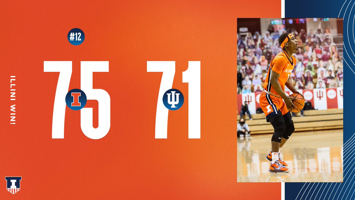 IlliniMBB's tweet photo. Gutsy win over the Hoosiers!  

#Illini | #EveryDayGuys https://t.co/rGV0Kuae6m