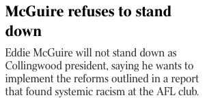pr_doctor's tweet photo. Of all the repetitional issues in Australian sport (and I’ve catalogued a litany of them) there’s never been a more ludicrous proposition that Eddie McGuire should still lead his club, @rachelbaxendale https://t.co/Dh0dApkicR
