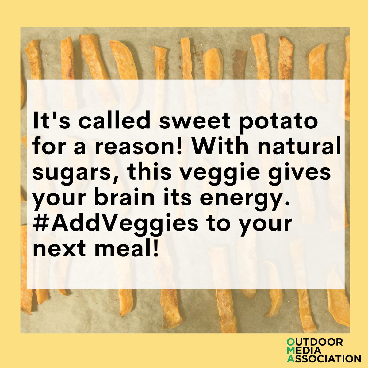 OMA_Australia's tweet photo. Did you know half a sweet potato contains 10g of natural sugars, which is our brain’s preferred source of fuel? Rev up your tarts, fritters and salads by adding sweet potato and other root vegetables to boost your cognitive function!
#AddVeggies #ExtraVeggies #OOH @healthgovau https://t.co/NxWwXlLeK2