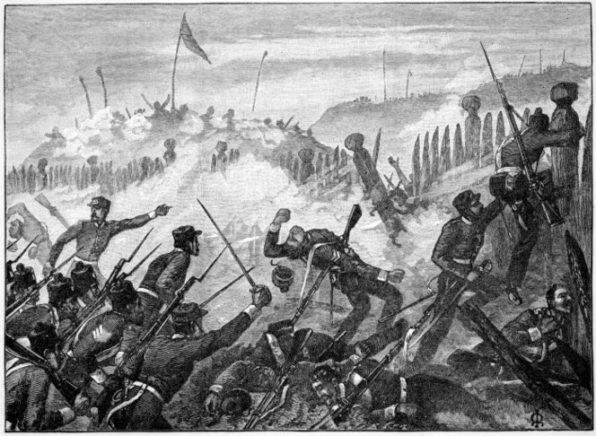 Kawiti and his warriors managed to withdraw from the pā after heavy fighting. 12 British soldiers and sailors were killed and an unknown number of  #Maori.